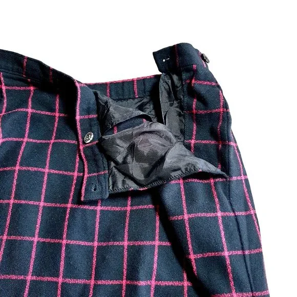 Pendleton Virgin Wool Women Size 12 Skirt Short Pencil BLACK PINK Waist 28" - Picture 9 of 9